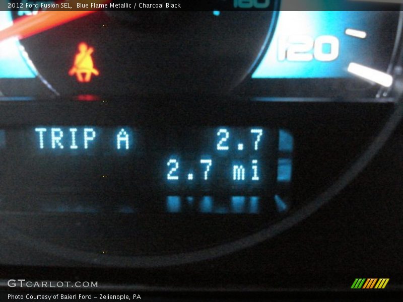 Blue Flame Metallic / Charcoal Black 2012 Ford Fusion SEL