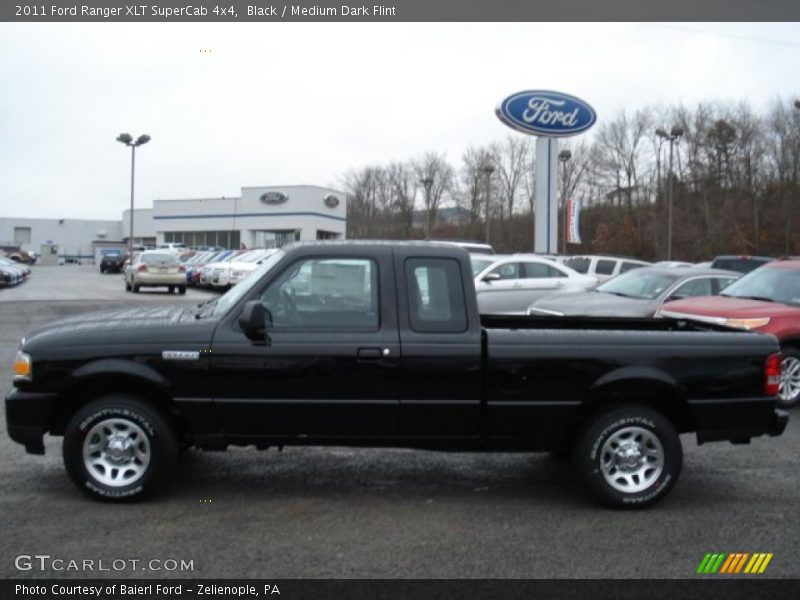 Black / Medium Dark Flint 2011 Ford Ranger XLT SuperCab 4x4