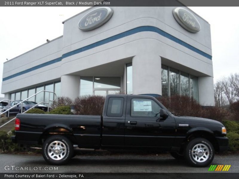 Black / Medium Dark Flint 2011 Ford Ranger XLT SuperCab