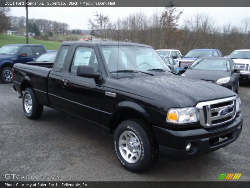 Black / Medium Dark Flint 2011 Ford Ranger XLT SuperCab