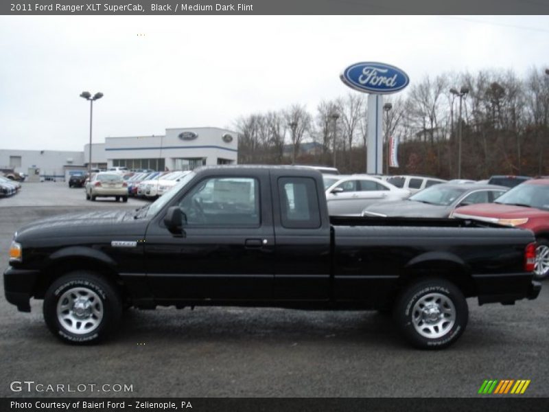 Black / Medium Dark Flint 2011 Ford Ranger XLT SuperCab