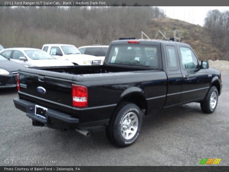 Black / Medium Dark Flint 2011 Ford Ranger XLT SuperCab