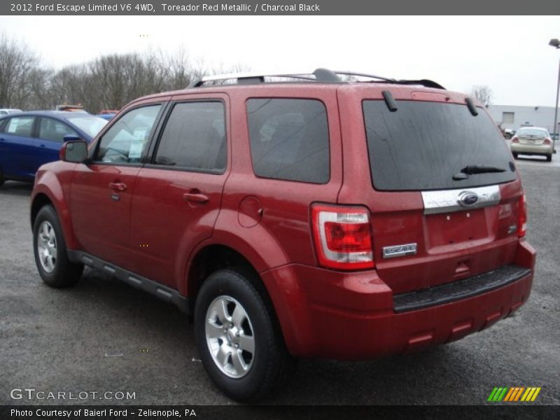 Toreador Red Metallic / Charcoal Black 2012 Ford Escape Limited V6 4WD