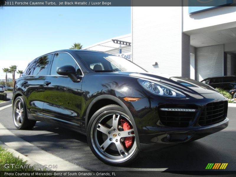 Jet Black Metallic / Luxor Beige 2011 Porsche Cayenne Turbo