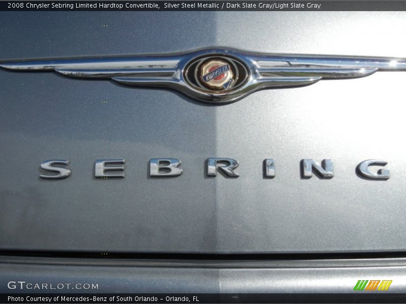 Silver Steel Metallic / Dark Slate Gray/Light Slate Gray 2008 Chrysler Sebring Limited Hardtop Convertible