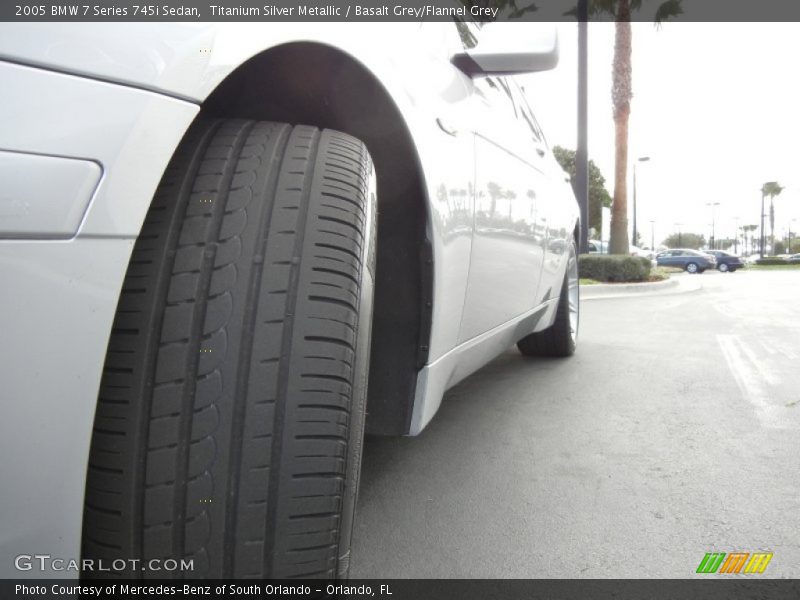 Titanium Silver Metallic / Basalt Grey/Flannel Grey 2005 BMW 7 Series 745i Sedan