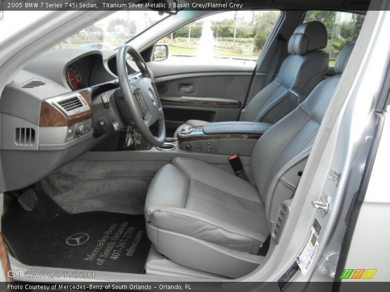  2005 7 Series 745i Sedan Basalt Grey/Flannel Grey Interior