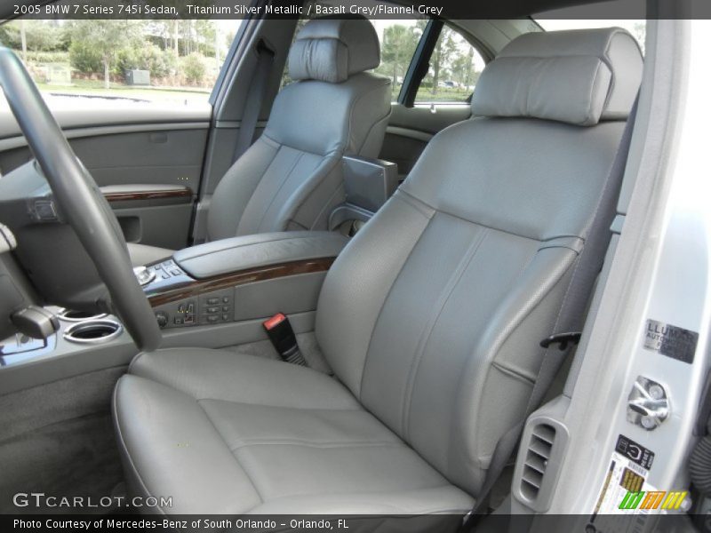  2005 7 Series 745i Sedan Basalt Grey/Flannel Grey Interior