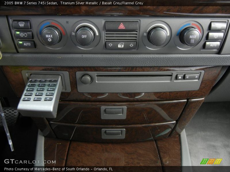 Titanium Silver Metallic / Basalt Grey/Flannel Grey 2005 BMW 7 Series 745i Sedan