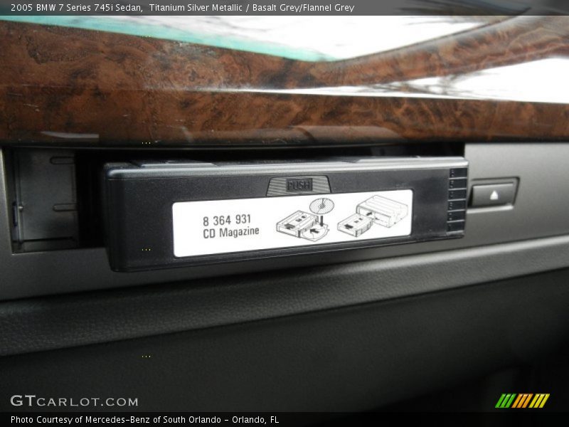 Titanium Silver Metallic / Basalt Grey/Flannel Grey 2005 BMW 7 Series 745i Sedan