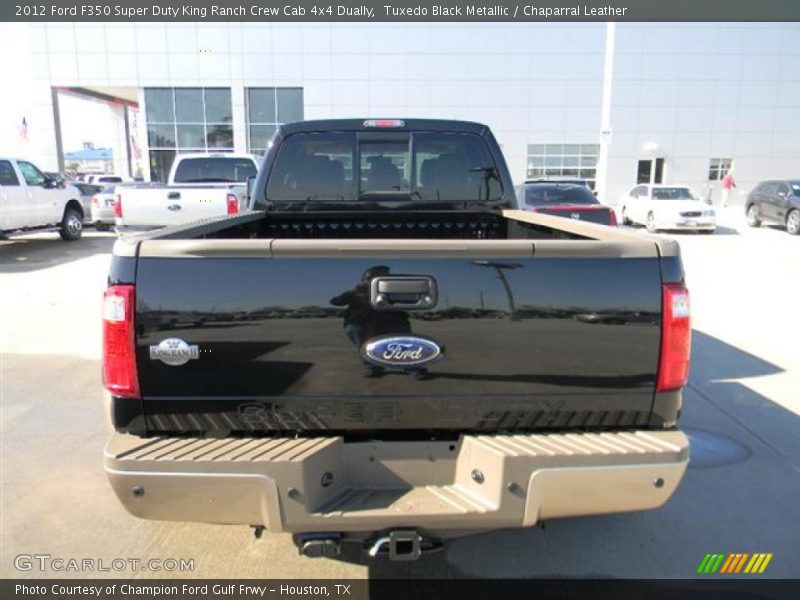 Tuxedo Black Metallic / Chaparral Leather 2012 Ford F350 Super Duty King Ranch Crew Cab 4x4 Dually
