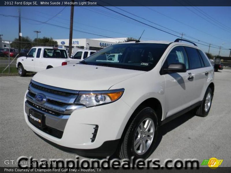 White Suede / Medium Light Stone 2012 Ford Edge SE