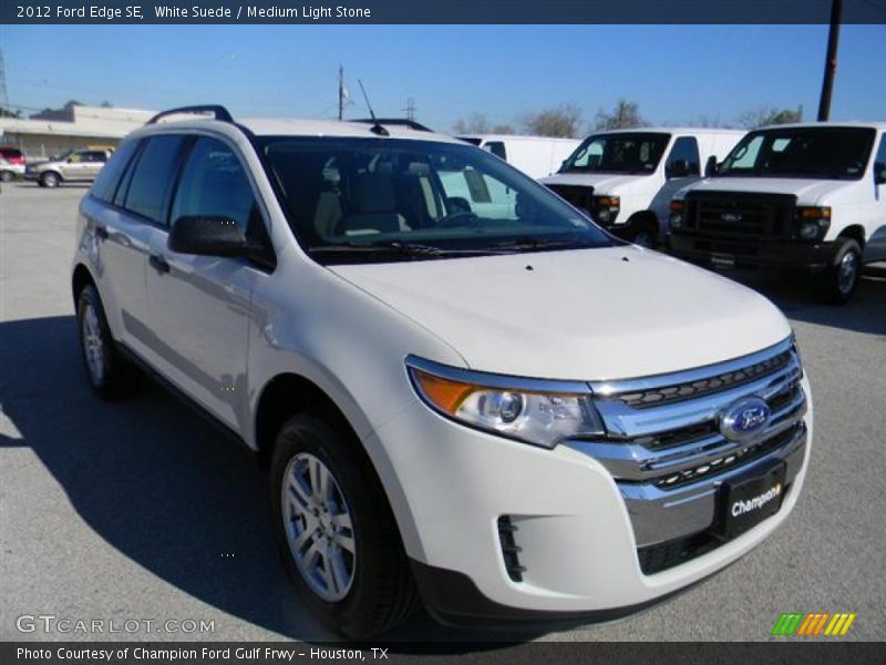 White Suede / Medium Light Stone 2012 Ford Edge SE