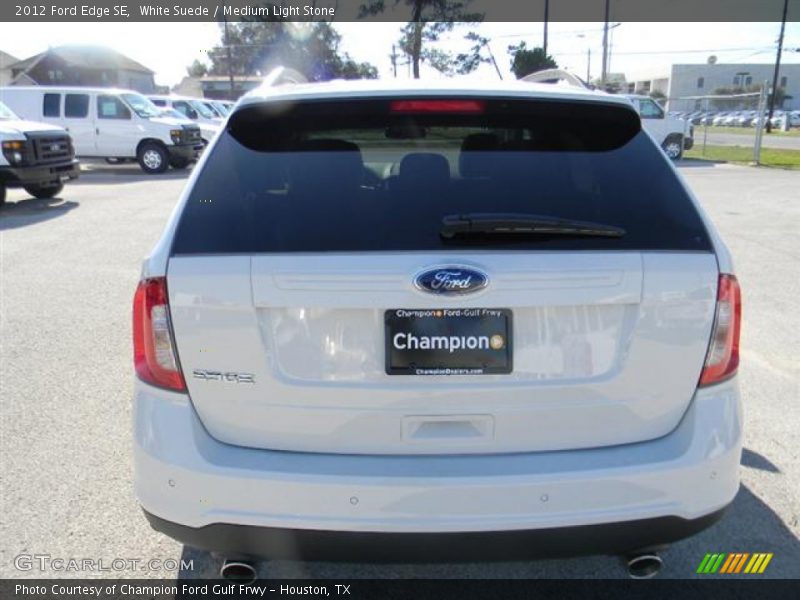 White Suede / Medium Light Stone 2012 Ford Edge SE