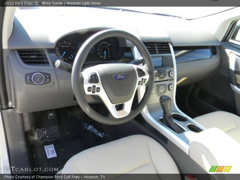 White Suede / Medium Light Stone 2012 Ford Edge SE