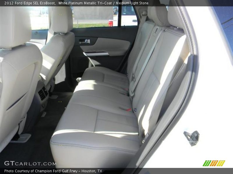 White Platinum Metallic Tri-Coat / Medium Light Stone 2012 Ford Edge SEL EcoBoost
