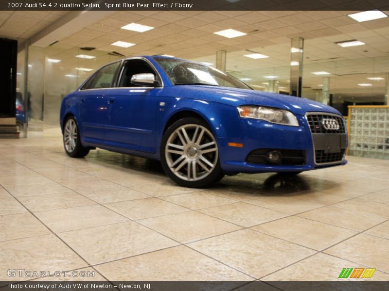 Sprint Blue Pearl Effect / Ebony 2007 Audi S4 4.2 quattro Sedan