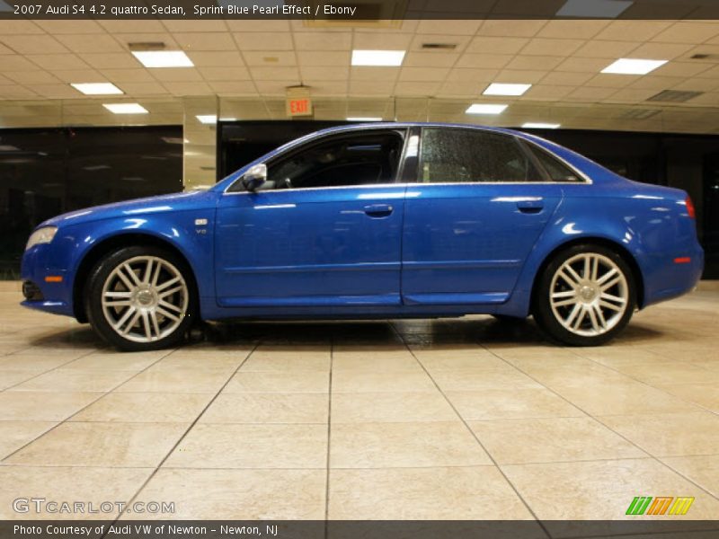 Sprint Blue Pearl Effect / Ebony 2007 Audi S4 4.2 quattro Sedan