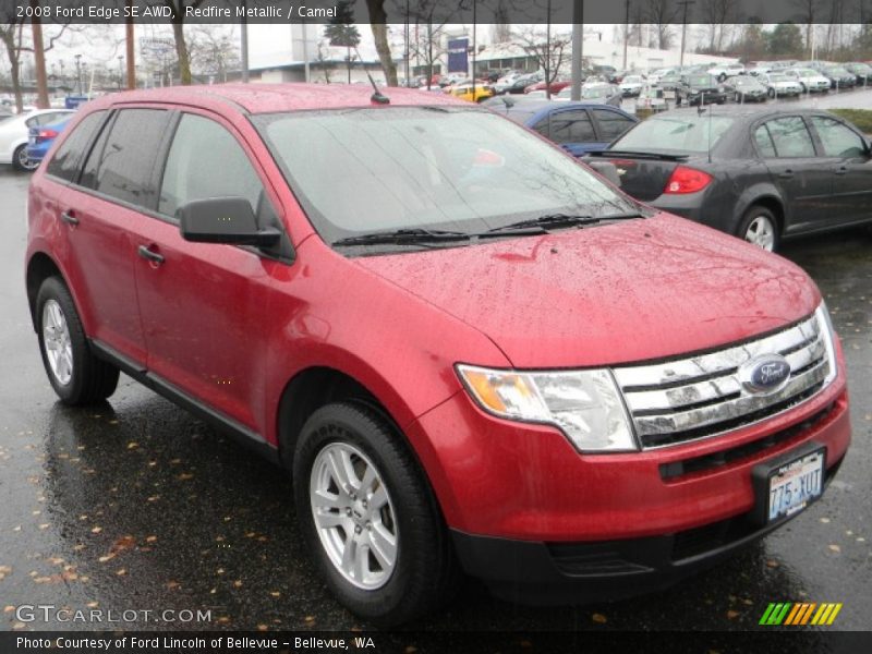 Redfire Metallic / Camel 2008 Ford Edge SE AWD