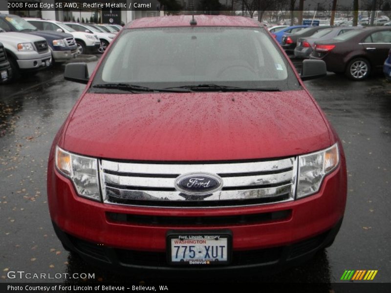 Redfire Metallic / Camel 2008 Ford Edge SE AWD