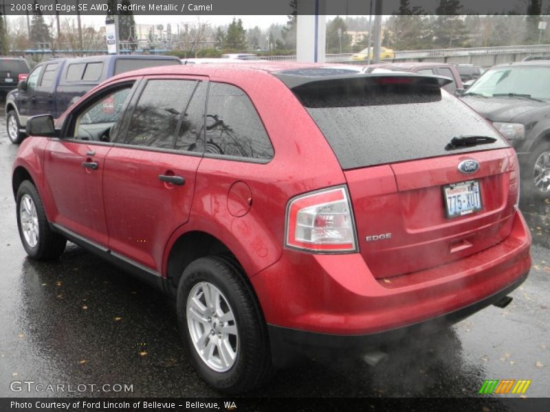 Redfire Metallic / Camel 2008 Ford Edge SE AWD