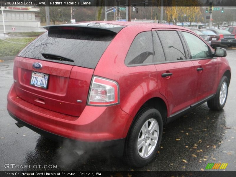 Redfire Metallic / Camel 2008 Ford Edge SE AWD