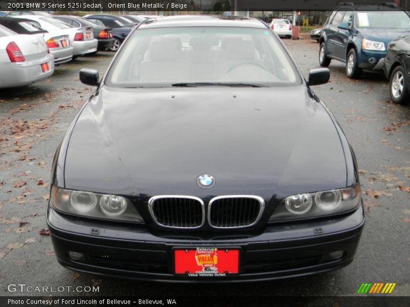 Orient Blue Metallic / Beige 2001 BMW 5 Series 525i Sedan