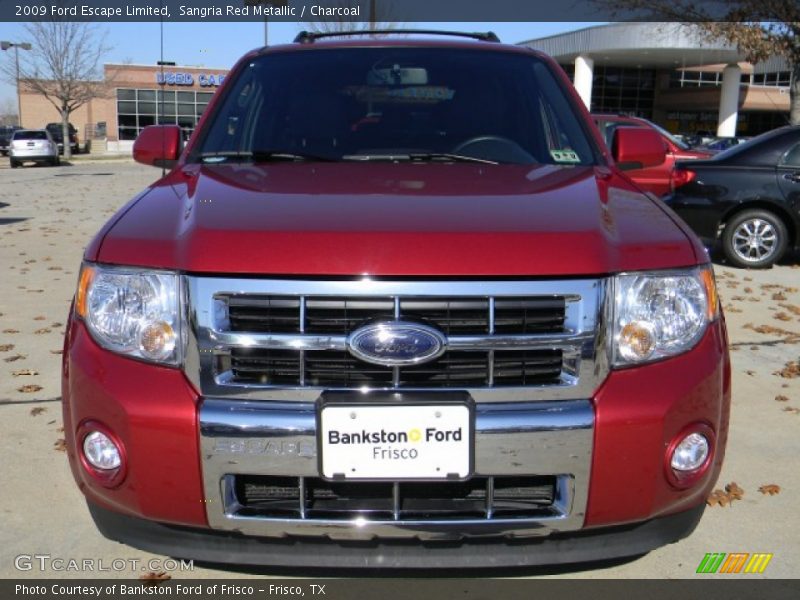 Sangria Red Metallic / Charcoal 2009 Ford Escape Limited