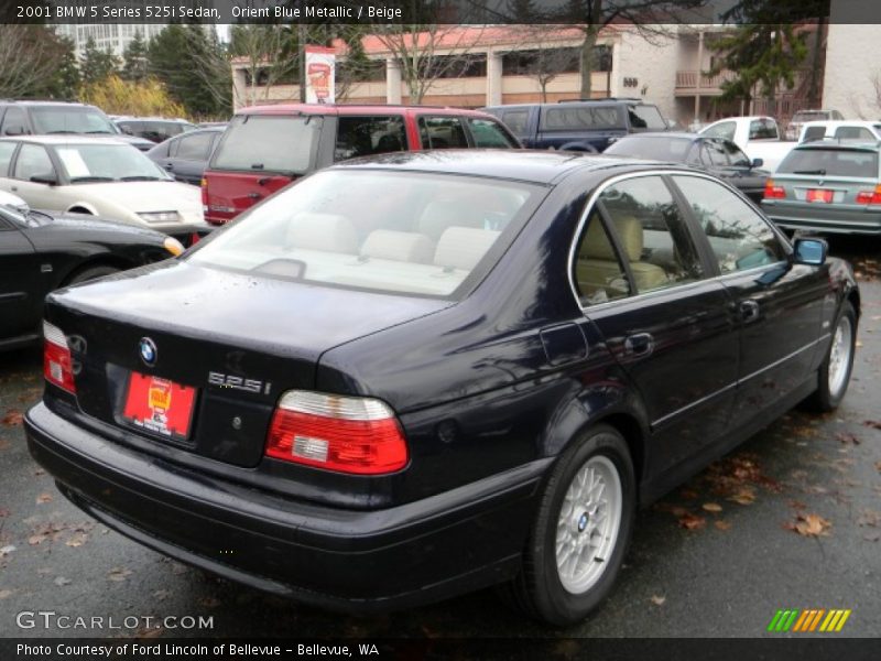 Orient Blue Metallic / Beige 2001 BMW 5 Series 525i Sedan