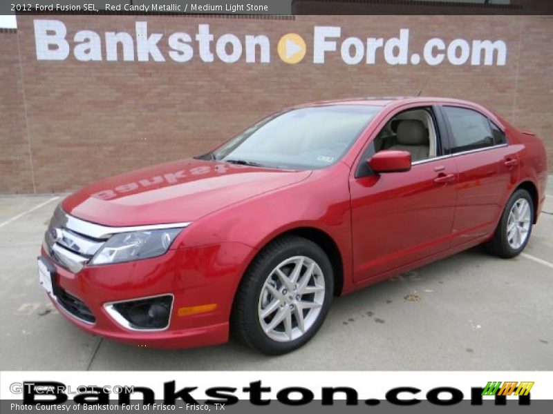 Red Candy Metallic / Medium Light Stone 2012 Ford Fusion SEL