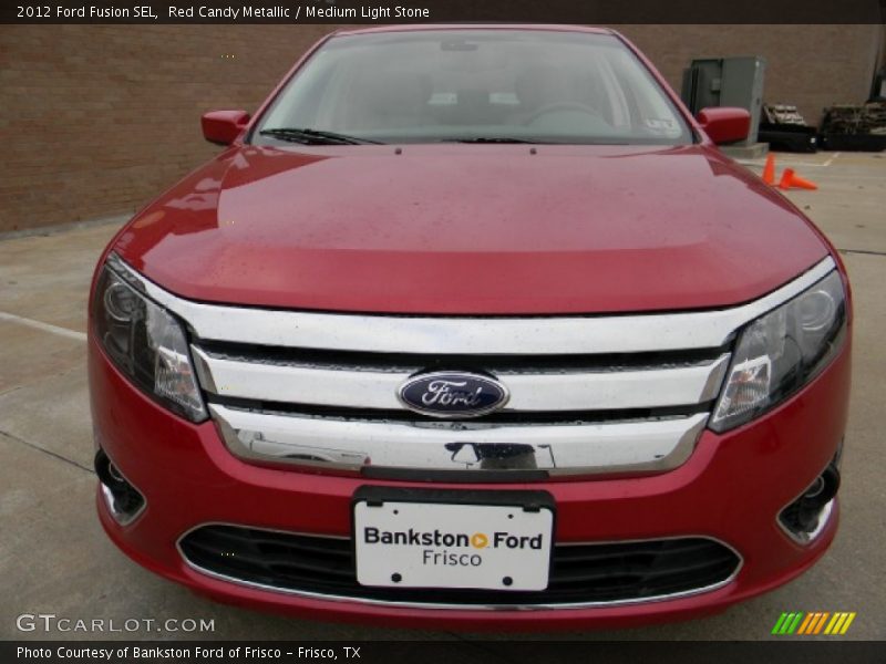 Red Candy Metallic / Medium Light Stone 2012 Ford Fusion SEL
