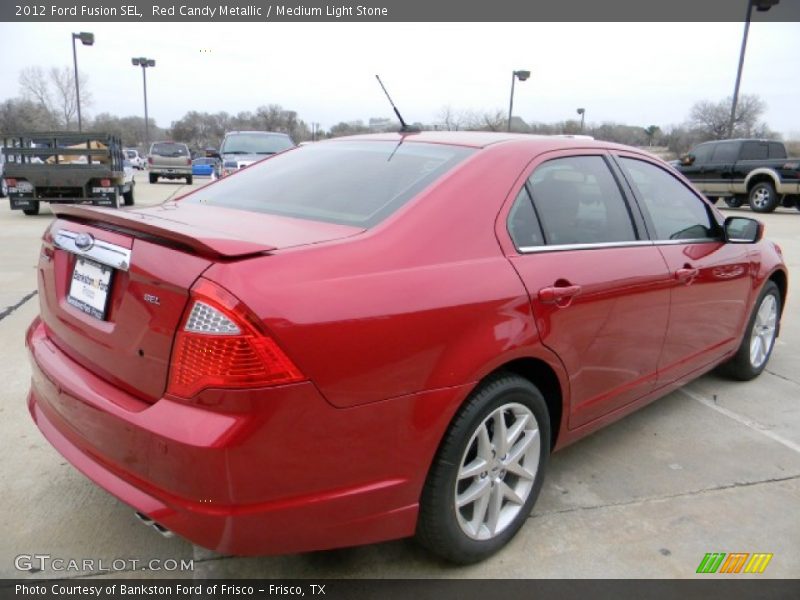 Red Candy Metallic / Medium Light Stone 2012 Ford Fusion SEL
