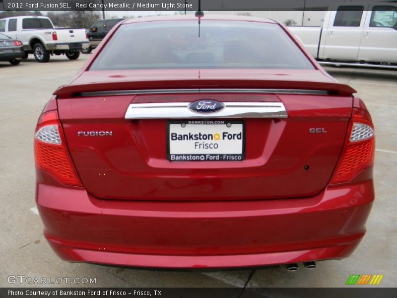 Red Candy Metallic / Medium Light Stone 2012 Ford Fusion SEL
