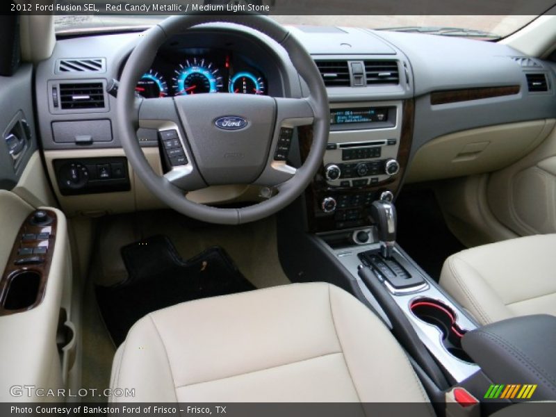 Red Candy Metallic / Medium Light Stone 2012 Ford Fusion SEL