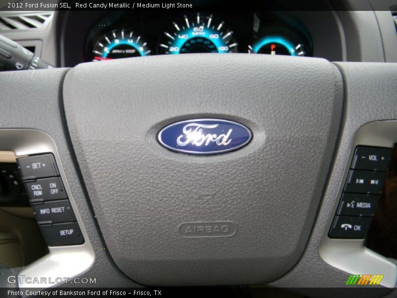 Red Candy Metallic / Medium Light Stone 2012 Ford Fusion SEL