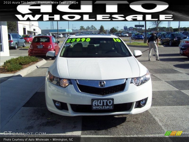 Premium White Pearl / Taupe 2010 Acura TSX Sedan