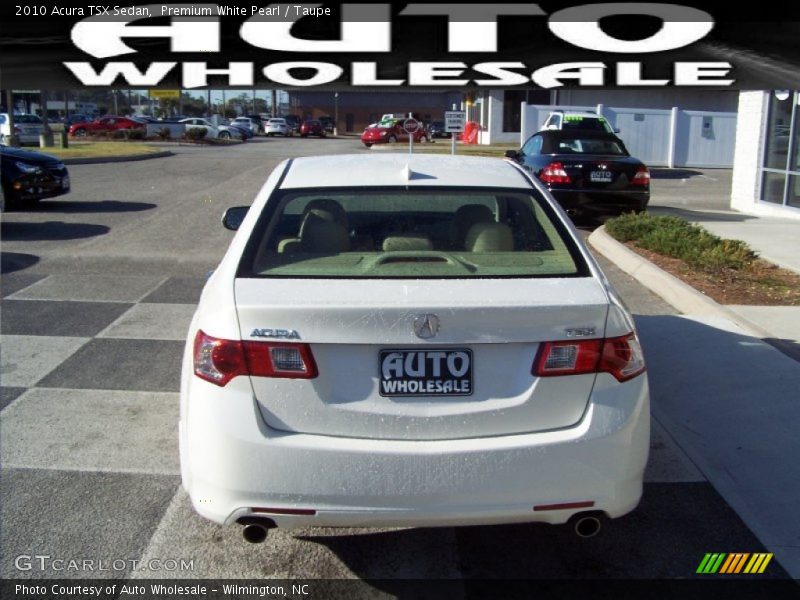 Premium White Pearl / Taupe 2010 Acura TSX Sedan
