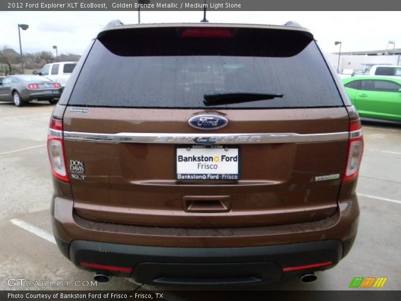 Golden Bronze Metallic / Medium Light Stone 2012 Ford Explorer XLT EcoBoost