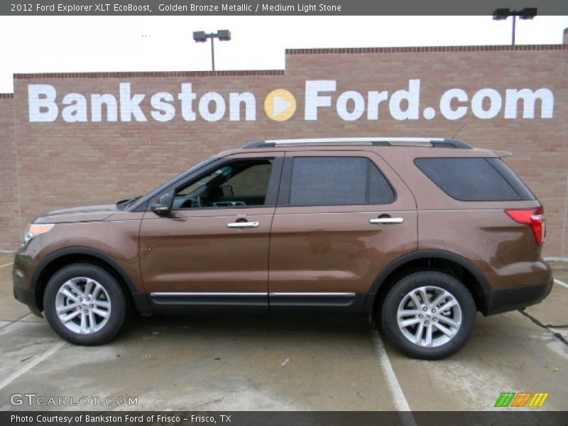 Golden Bronze Metallic / Medium Light Stone 2012 Ford Explorer XLT EcoBoost