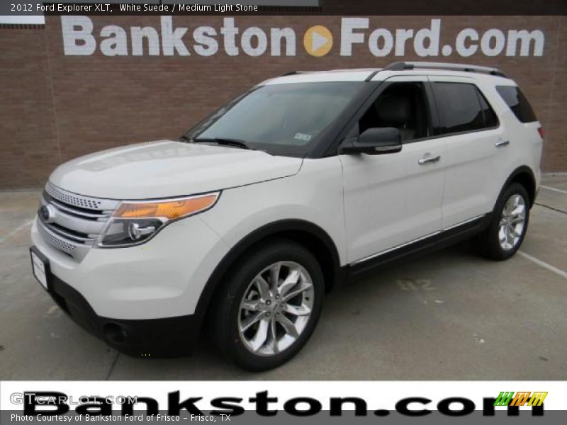 White Suede / Medium Light Stone 2012 Ford Explorer XLT