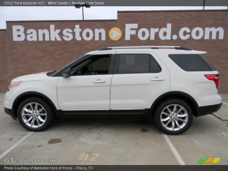 White Suede / Medium Light Stone 2012 Ford Explorer XLT