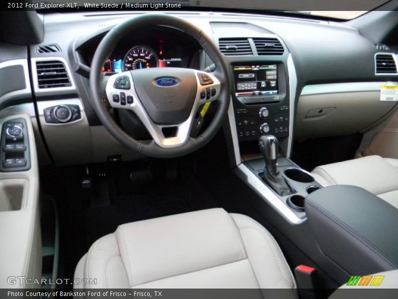 White Suede / Medium Light Stone 2012 Ford Explorer XLT