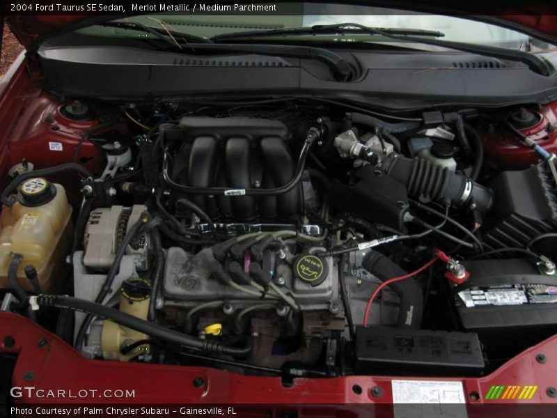 Merlot Metallic / Medium Parchment 2004 Ford Taurus SE Sedan