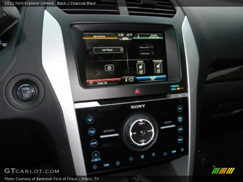 Black / Charcoal Black 2012 Ford Explorer Limited