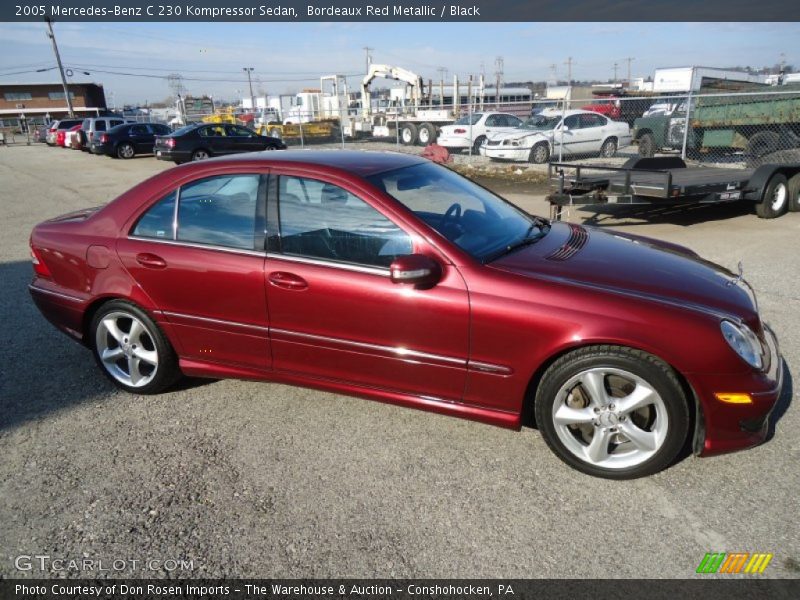 Bordeaux Red Metallic / Black 2005 Mercedes-Benz C 230 Kompressor Sedan