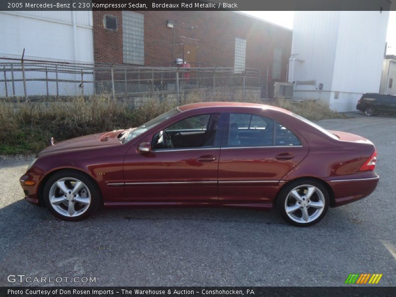 Bordeaux Red Metallic / Black 2005 Mercedes-Benz C 230 Kompressor Sedan