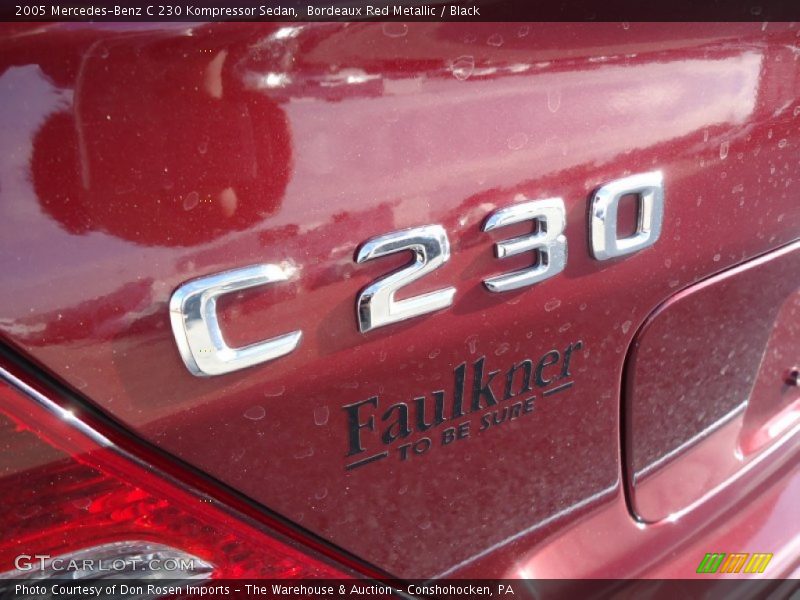 Bordeaux Red Metallic / Black 2005 Mercedes-Benz C 230 Kompressor Sedan
