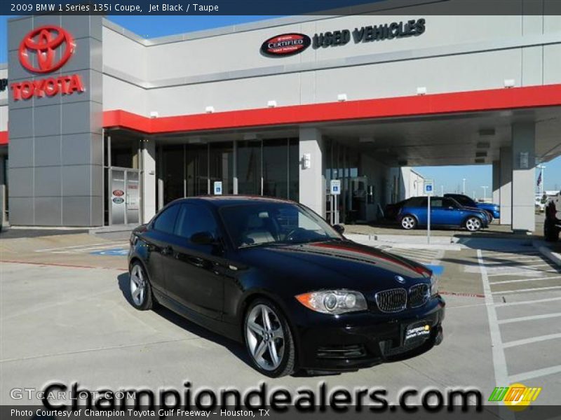 Jet Black / Taupe 2009 BMW 1 Series 135i Coupe