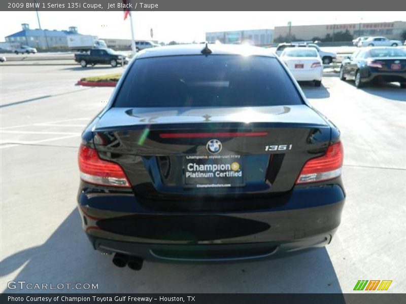Jet Black / Taupe 2009 BMW 1 Series 135i Coupe