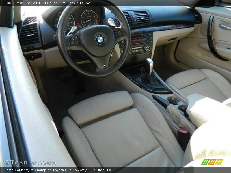 Jet Black / Taupe 2009 BMW 1 Series 135i Coupe